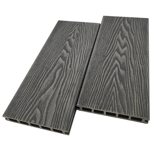 25x150mm maco de decks de grão de madeira oca 3d